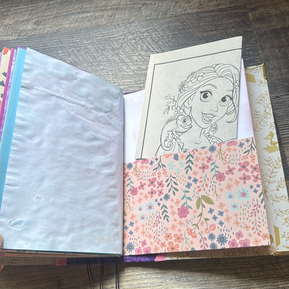 Disney Tangled Little Golden Book Junk Journal Rapunzel Handmade Gift - Picture 11 of 17